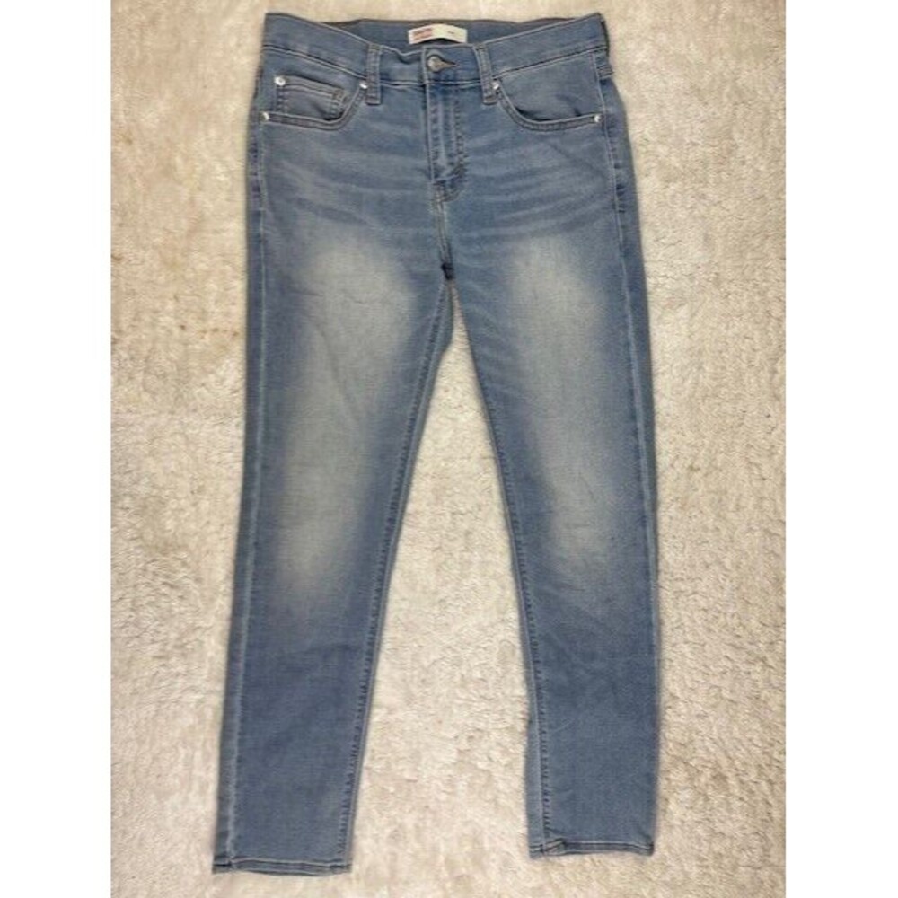 Levi Size 30x30 Mens Slim Jeans (Actual Insean 29) Light Wash Stretch